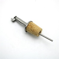 Bar Automatic Flip Dust Cover Stainless Steel Natural Cork Stopper Olive Oil Vinegar Wine Bottle Liquor Spout Pourer Dispenser