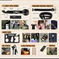 Trousse de premiers secours tactique de survie 250 pièces, sac de rangement en toile/nylon compatible MOLLE, poignée en fibre de verre, durable, légère, pour situations d'urgence