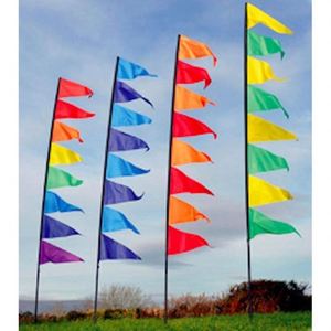 ธงขนนกโพลีเอสเตอร์ 100% แบบขายส่งสั่งทำได้ ธงตกแต่งขนาดใหญ่สำหรับภายนอกอาคาร ธงหลากสีสัน ธงเทศกาลบาหลี - Product Image 1