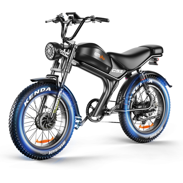 Factory Direct Dropshipping EMOKO 20 Inch Dual Motor Electric Bicycle Fat Tyre 48V Long-Range LED Display Electric Bike