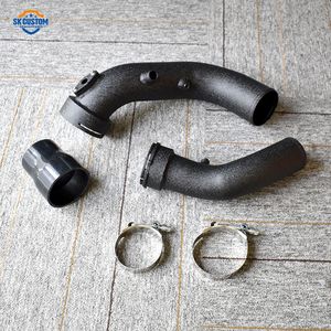 Kit pipa pengisi daya Turbo asupan udara aluminium hitam untuk BMW 335i N54 N55 <span class=keywords><strong>3</strong></span>.0T Kit sistem asupan udara dingin - Product Image 1
