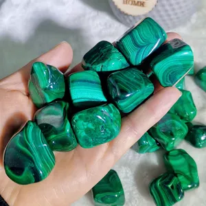 Wholesale Natural Rough Crystal Stone Malachite Tumbled Stones Healing Crystals Tumbled Stone