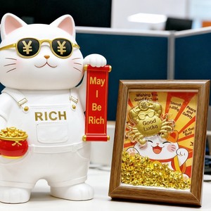 Autocollant de téléphone personnalisé en feuille d'or pur 999, porte-bonheur, cadeau d'affaires - Product Image 2