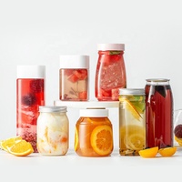 Bouteilles de boisson en plastique PET vides rectangulaires carrées jetables personnalisées de 10 oz, 15 oz, 20 oz pour les boissons