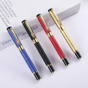 Pluma estilográfica de lujo con logotipo personalizado, pluma de Metal de dragón, regalo de negocios, gran oferta