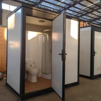 Salle de bains mobile préfabriquée au design moderne pour l'extérieur, usage public, toilettes portables en panneau sandwich, innovation chinoise