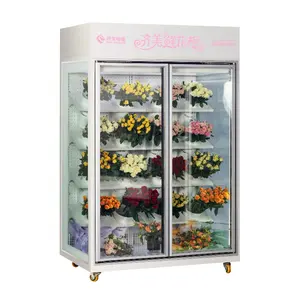 Imay-refrigerador de exhibición de flores frescas, puerta de vidrio multicubierta de alta calidad, congelador comercial para floristería