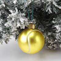Ornements d'arbre de Noël Usine En Gros Verre Soufflé Unique Décor De Noël Tennis Ornement En Verre Écologique