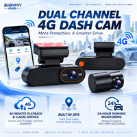 Perekam Video Dash Cam 4G LTE 2K Lensa Ganda dengan GPS, Penyimpanan Cloud, Monitor Parkir 24 Jam, Pemutaran Jarak Jauh & G-Sensor