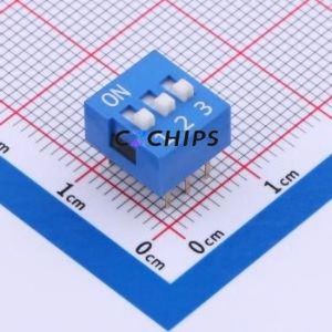 DS-03-B-T DIP Switch Through hole Component (THT) Switch Single Pole Single Throw 3 2.54mm 25mA - Product Image 1