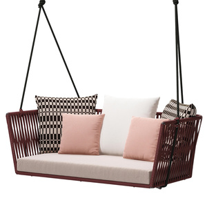 أريكة رباعية معلقة من الخيزران بتصميم مواكب للموضة مصممة حسب الطلب من المصنع للفناء - Product Image 1