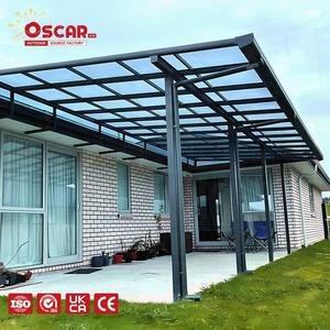 Auvent moderne fixe imperméable pour fenêtre extérieure, balcon, jardin et patio, auvent manuel en aluminium - Product Image 1