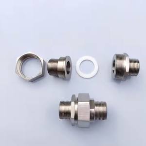 Baja nirkarat 304/316 tekanan tinggi Hex Nipple BSP NPT sama dengan benang pria pipa Fitting produk layanan mesin - Product Image 4