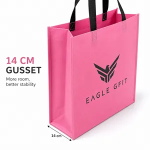 Service OEM en gros, sac de shopping réutilisable, logo imprimé personnalisé, tissu recyclé écologique, sac non tissé personnalisable - Product Image 5