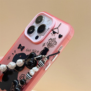 Bánh Thỏ In Tình Yêu Vòng Đeo Tay Bạc Nút Cứng PC TPU Điện Thoại Di Động Bìa Trường Hợp Đối Với <span class=keywords><strong>iPhone</strong></span> X XR XS 11 12 13 14 15 16 Pro Max - Product Image 6