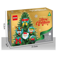 Ornamen Blok Bangunan Natal DIY 252PCS - 6-in-1 Dekorasi Gantung Pohon Natal Mini Set Mainan Bata untuk Hadiah Liburan
