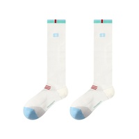 Chaussettes de compression pour femmes - Nylon sans couture absorbant la transpiration pour la course à pied, le cyclisme, la randonnée - Collants longs amincissants pour les jambes Zhuji