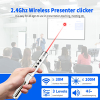 30m Range 2,4 GHz Wireless PowerPoint Control remoto Presentador Puntero láser rojo para Linux/Windows/Mac OS PowerPoint
