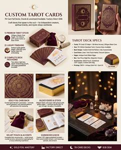 <span class=keywords><strong>Tarot</strong></span> de Lujo Personalizado de Fábrica con 20 Años de Experiencia, Caja con Cajón, Impresión con Lámina Dorada, Borde Dorado, Baraja de Cartas de Oráculo Exquisita, Servicio Integral - Product Image 2