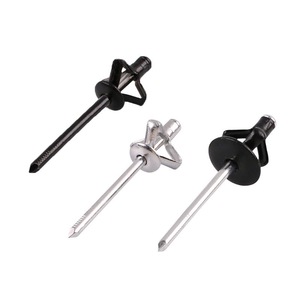 Thép Không Gỉ Lớn Cap Cạnh Kéo Stud Tự Động Đinh Tán Rượu Vang Hộp Đèn Lồng Pop Mù Đinh Tán Ba Móng Vuốt Phẳng Màu Đen Cho Ô Tô Sử Dụng - Product Image 1