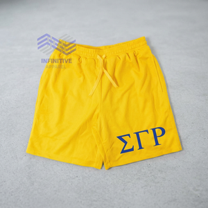 Shorts en toile mi-longue unisexe personnalisés Sigma Gamma Rho, décontractés, respirants, avec couleurs et logo personnalisés - Product Image 3