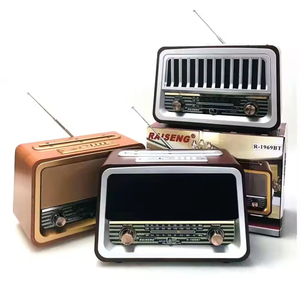 Vofull <span class=keywords><strong>Radio</strong></span> de Madera con Esfera Giratoria, Bajo Fuerte, FM, AM, Southwestern, Retro, Vintage, de Mesa, de Estilo Vintage, con Esfera - Product Image 1