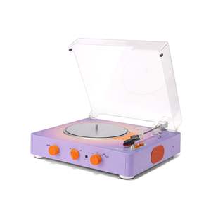 Tocadiscos Portátil Personalizado, Reproductor de Vinilo Retro de 3 Velocidades con Altavoz Integrado, Reproductor de Audio de Escritorio - Product Image 5