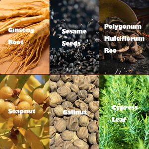 Crema de Tinte para el Cabello Herbal Orgánica Natural Premium (Negro Marrón), Fórmula Nutritiva Semipermanente, 60ml*2, GMPC ISO 22716 - Product Image 2