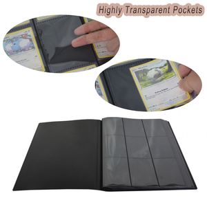 432 Side Loading Leather Trading <b>Card</b> Binder with Strap Durable Eco-Friendly Portable Premium 9 Pocket PP <b>Card</b> Collection <b>Folder</b> - Product Image 5