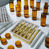 Plateau de flacons médicaux jetables personnalisés de 2 ml en plastique, ampoule sous blister, fabricant OEM/ODM de cosmétiques et médicaments en PET