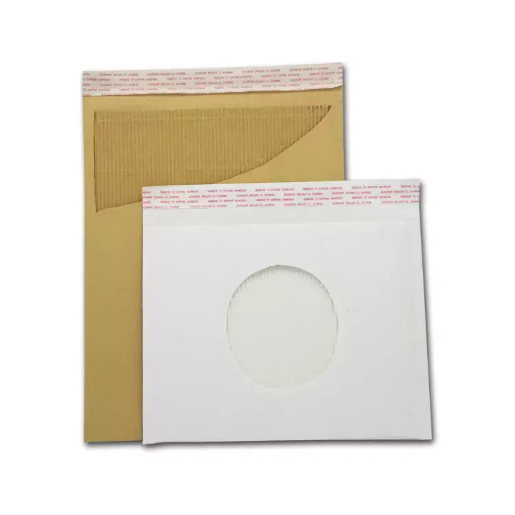 Sobres acolchados de papel Kraft corrugado para correo, acolchados, respetuosos con el medio ambiente, blanco, amarillo y marrón