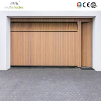 Système de porte de garage automatique à grille de sécurité en aluminium à âme en mousse, aspect bois moderne, multi-ombres, avec sécurité, pour les États-Unis