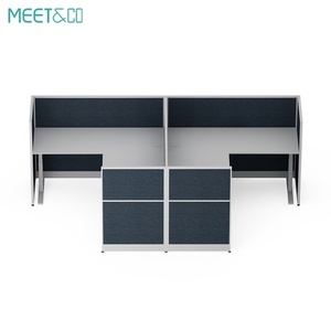 Modern High Quality Wooden Office <b>Workstations</b> 2/4/6 Seat Computer <b>Desk</b> Partition Open Working Area Metal Office Table Home Use - Product Image 2