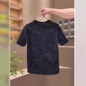 Camiseta de Verano para Hombre con Estampado de Letras, Manga Corta, Corte Regular, Cuello Redondo, Transpirable, Ecológica, Vintage, 100% Algodón, Estilo Casual Urbano - Product Image 3