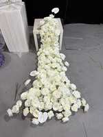 Vente en gros de fleurs artificielles en soie modernes faites à la main, grande composition florale de luxe pour centre de table, décoration de la maison, salle à manger, mariage