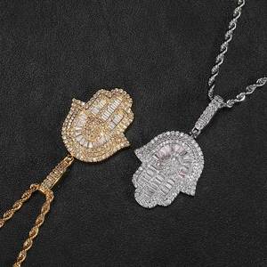 จี้รูปฝ่ามือประดับเพชรโมอิสซาไนต์เกรดพรีเมียม VVS ชุบทอง 14K เงินแท้ S925 สไตล์ฮิปฮอป แร็ปเปอร์ บลิงค์ เครื่องประดับคุณภาพสำหรับผู้ชาย - Product Image 6