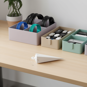 Scatola di carta pieghevole Ilan 5x5x15 cm per la conservazione di dispositivi elettronici - Product Image 2