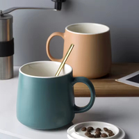 Ensemble de tasse à café et soucoupe en céramique de style européen, simple, moderne, créatif, mat, durable, cadeau de bureau, maison, personnalisation