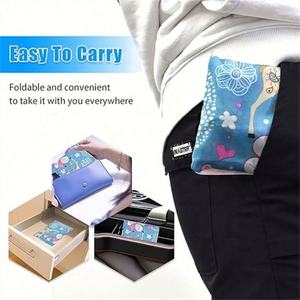 Sac d'épicerie pliable en nylon recyclé polyester écologique personnalisé avec logos - Product Image 4