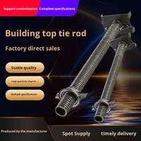 Étais de construction creux à vis, support simple à tête spirale, réglable, pour échafaudage en acier, avec surface PVD supérieure