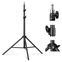K&F Concept Trépied portable extensible 2,8 m pour photo et vidéo, support d'éclairage pour photographie avec vis 1/4'' pour flash