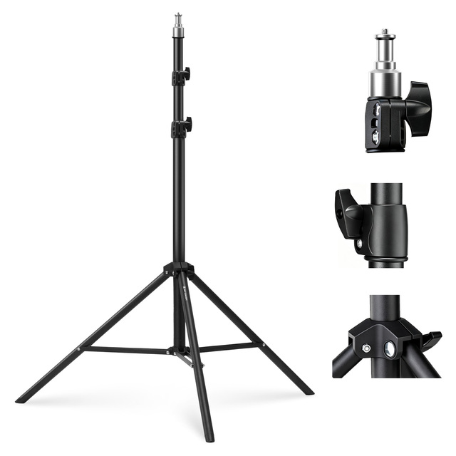 K&F Concept 9.1ft/2.8M Portable Extendable Photo Video Tripod Stand Light Stand for Photography with 1/4" Screw for Strobe Light
