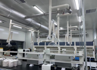 Hotte d'extraction de fumées pour laboratoire / Bras d'aspiration dentaire extra-oral / Bras d'extraction de fumées