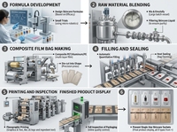 Machine de remplissage automatique de liquides pour emballage alimentaire avec impression personnalisée du LOGO, pour crème, lotion, échantillons, sachets à fermeture éclair, sucre (anti-odeur)