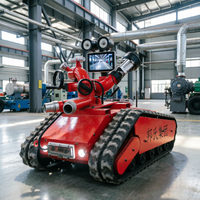 Robot de lutte contre les incendies sur chenilles avec canon à mousse haute puissance et moteur, doté de la conception Q235, facile à utiliser, portée de 75 m.
