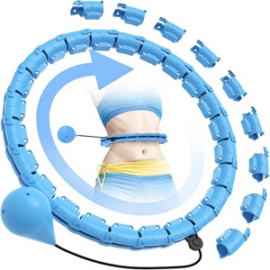 Aro de Ejercicio Inteligente con Peso Ajustable para Adultos, Pérdida de Peso, <span class=keywords><strong>Fitness</strong></span> Infinito, 24 Eslabones Desmontables, Portátil, para Mujeres, ABS - Product Image 1