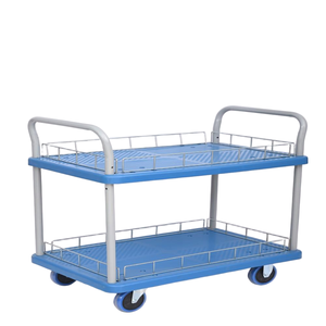 프리미엄 2 3단 플랫폼 유틸리티 카트(크롬 와이어 레일 포함) 이동식 보관 트롤리, 의료 및 상업용 도구 사용을 위한 OEM 제품 - Product Image 4