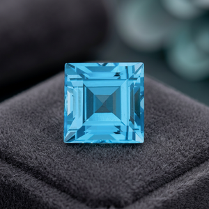 Topacio Azul Natural de Corte Cuadrado de 11 mm, Certificado por IGI, Precio de Fábrica al por Mayor, Gema Suelta Facetada de Alta Calidad por Quilate - Product Image 4