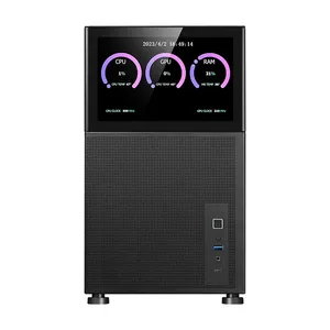 Phong cách mới giữa tháp trường hợp máy tính LCD màn hình hiển thị MATX ITX trường hợp chơi game với 120mm RGB Quạt làm mát PC tháp Chassis trong kho - Product Image 5