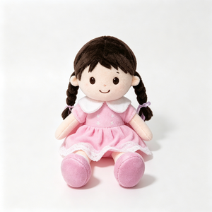 Muñeca de peluche suave y personalizada con vestido, muñeca de peluche de alta calidad para niñas, muñeca de peluche en pose sentada, peluche para dormir. - Product Image 5